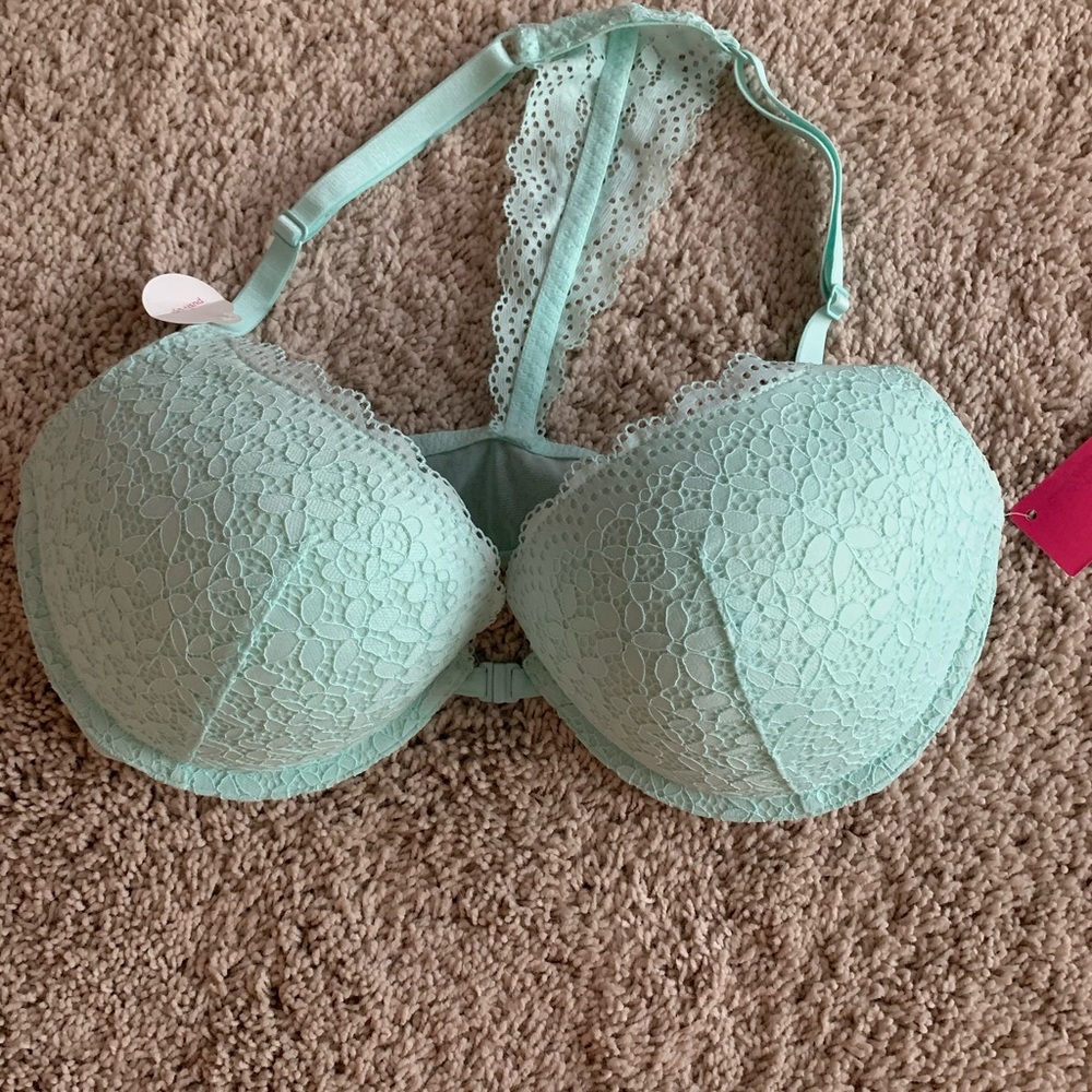 NWT Light teal lace bra